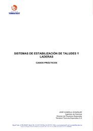 Sistemas de estabilización de taludes y laderas. Casos - Terratest