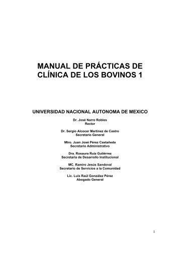 Manual de Práctica en bovinos