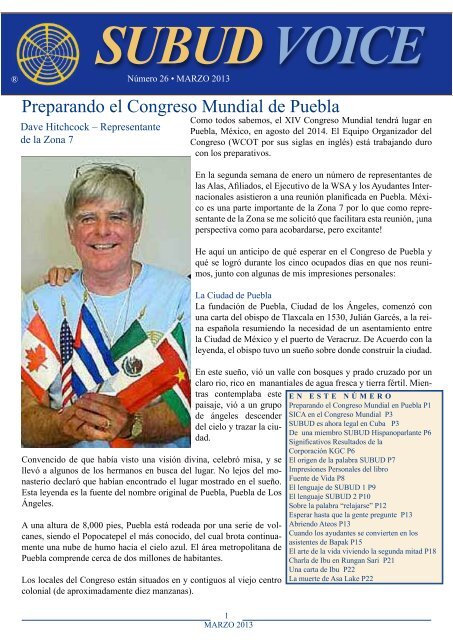 Preparando el Congreso Mundial de Puebla - Subud Voice