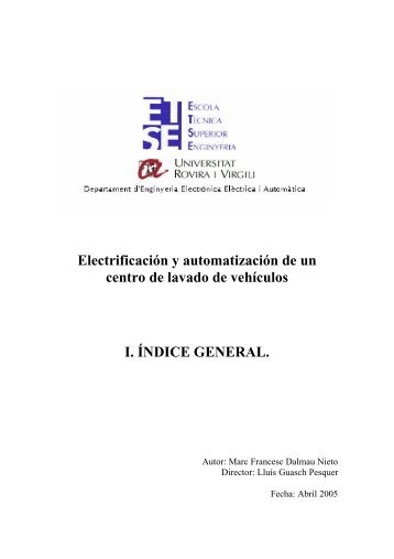 Electrificación y automatización de un centro de lavado de vehículos ...