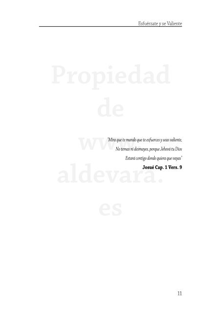 ESFUÉRZATE Y SE VALIENTE - Editorial Aldevara