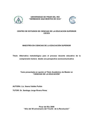 Tesis Ileana. pdf - Centro de Estudios de Ciencias de la Educación ...