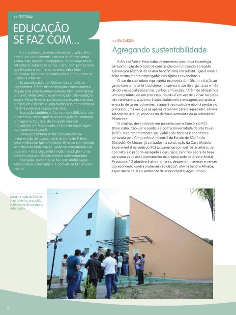 Revista Nota 10 - Fundação ArcelorMittal Brasil