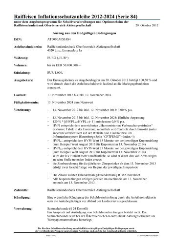 Emissionsbedingungen (pdf) - Oberösterreich