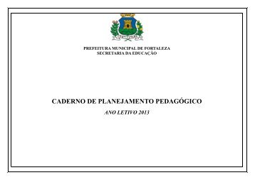 CADERNO DE PLANEJAMENTO PEDAGÓGICO - Secretaria ...