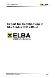 Export für Buchhaltung in ELBA-business_MT940_CREMUL