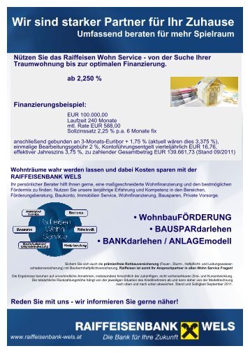 Beispiel für Ihre Wohnbaufinanzierung (.pdf ca. 2MB)