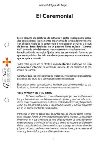 El Ceremonial - Asociación Española de Guías y Scouts de Europa