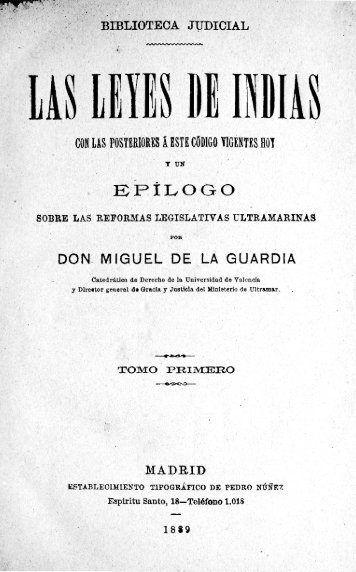 Las leyes de Indias - Universidad de Sevilla