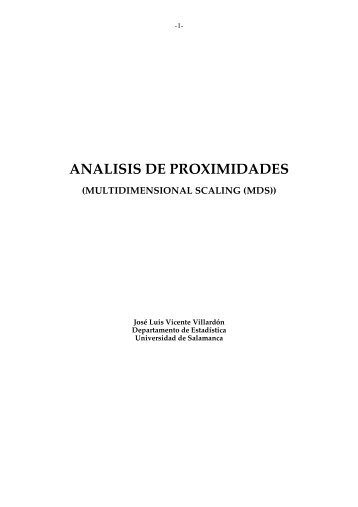 ANALISIS DE PROXIMIDADES - Estadística - Universidad de ...