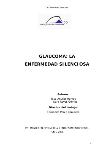 glaucoma: la enfermedad silenciosa - Fundación Visión COI