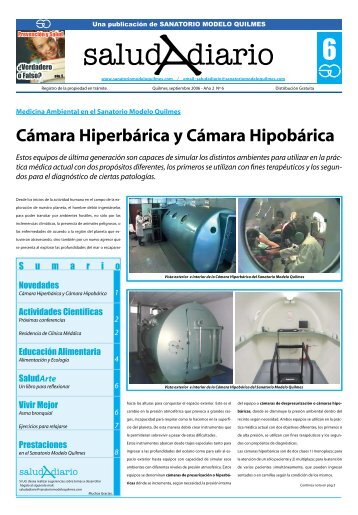 Cámara Hipobárica - Sanatorio Modelo Quilmes