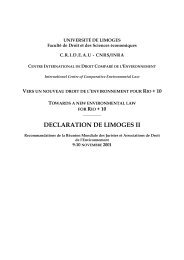 DECLARATION DE LIMOGES II - CIDCE