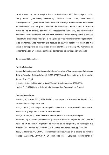 Revista de Historia de la Psicología en Argentina - Universidad de ...