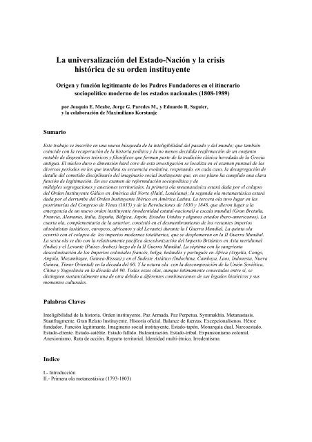 Propuesta con mapas - Un Debate Historico Inconcluso en America ...