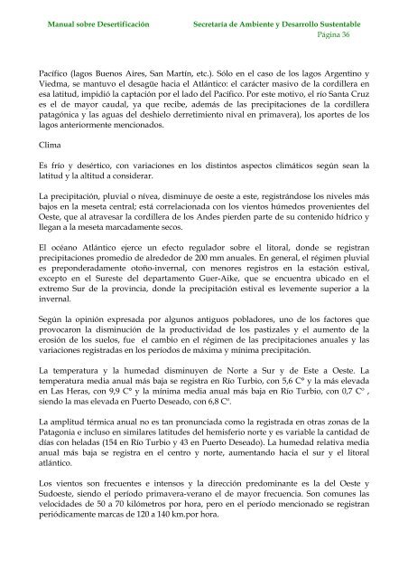 Desertificación - Secretaria de Ambiente y Desarrollo Sustentable