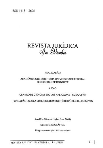 Edição 15 - Revista Jurídica In Verbis