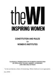 Constitution and rules - National Federation of Women's Institutes