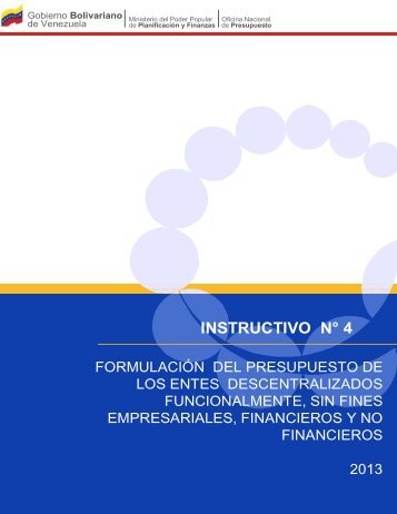 INSTRUCTIVO N° 4 - Oficina Central de Presupuesto