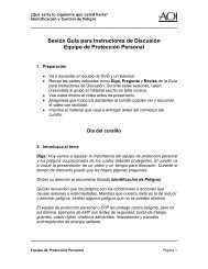 Sesión Guía para Instructores de Discusión Equipo de Protección ...