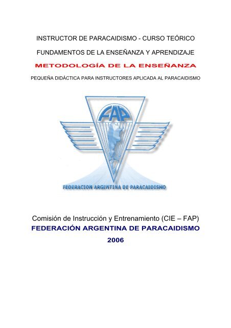 instructor de paracaidismo - curso teorico - Federacion Argentina de ...