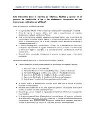 INSTRUCTIVO DE POSTULACIÓN DE INSTRUCTORES SECAP 2013