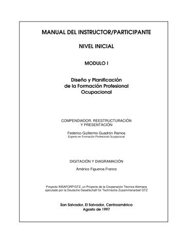 MANUAL DEL INSTRUCTOR/PARTICIPANTE - INSAFORP