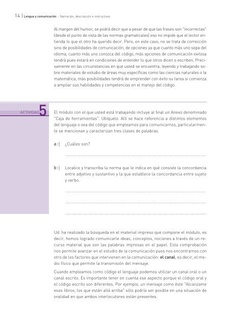 Narración, descripción e instructivos - Educ.ar