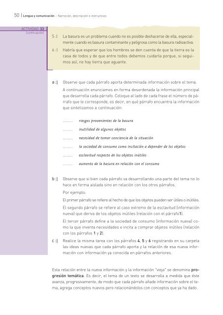 Narración, descripción e instructivos - Educ.ar