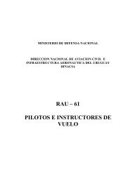 RAU – 61 PILOTOS E INSTRUCTORES DE VUELO - Dinacia