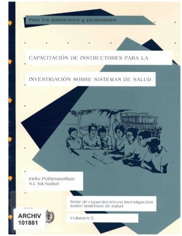 Serie de capacitacion ISS Volumen 5: Capacitacion de instructores ...