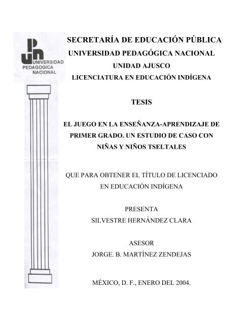 TESIS DE LICENCIATURA - Universidad Pedagógica Nacional