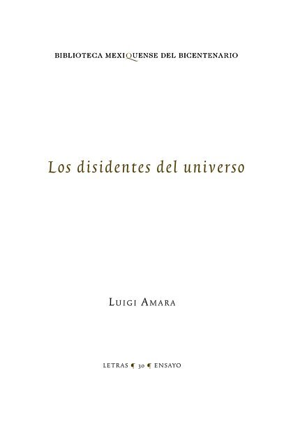 Los disidentes del universo - Biblioteca Mexiquense del Bicentenario