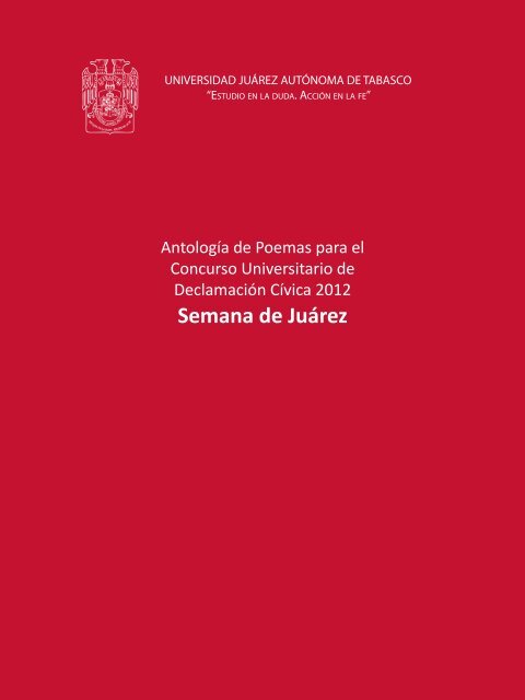 Antología de Poemas - Universidad Juárez Autónoma de Tabasco