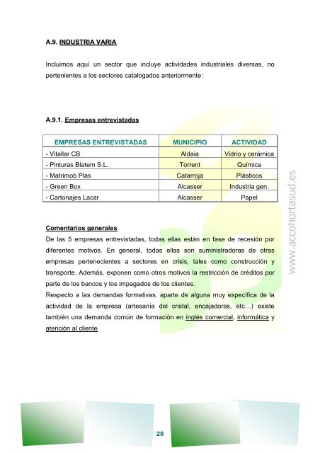 Acceso al estudio - Mancomunitat Intermunicipal de l'Horta Sud