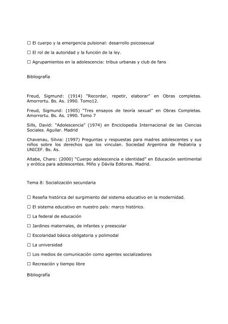 Sociología de la infancia, adolescencia y juventud - Voloschin