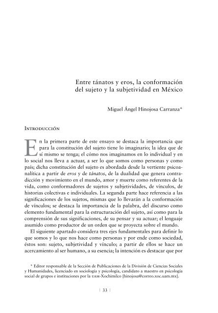 Problemas psicosociales de México - División de Ciencias Sociales ...