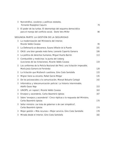 MANEJO Y GESTION DE LA SEGURIDAD - Seguridad Ciudadana