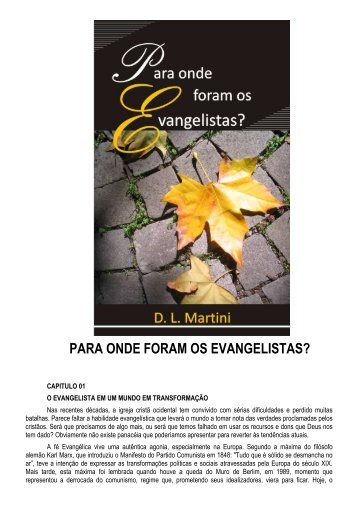 PARA ONDE FORAM OS EVANGELISTAS? - Semeadores de Fogo