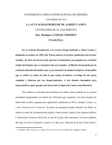 CONFERENCIA FERIA INTERNACIONAL DE MINERÍA LA ...