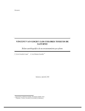 vincent van gogh y los colores toxicos de saturno - The Vincent van ...