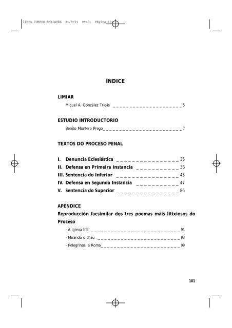 o proceso penal a manuel curros enríquez - Consello da Cultura ...