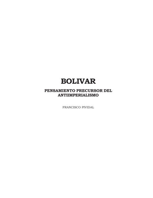 Bolívar - Ministerio del Poder Popular del Despacho de la Presidencia