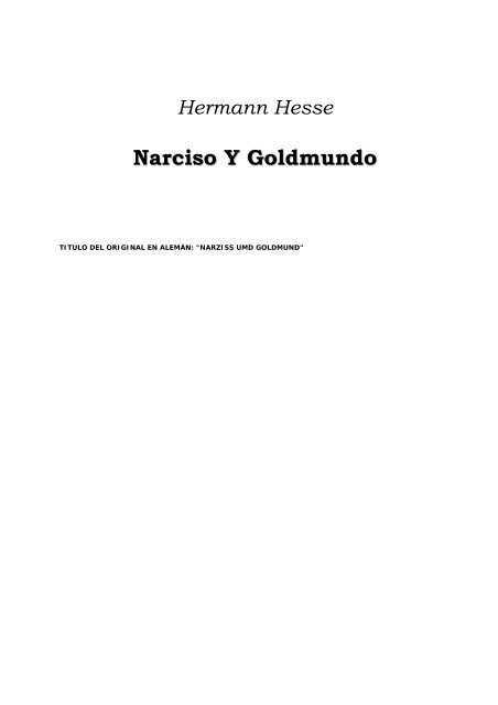 Narciso Y Goldmundo - AMPA Severí Torres