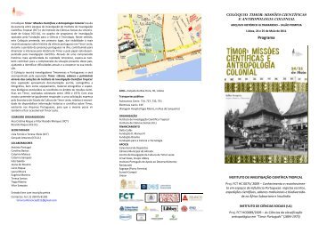 Programa - Flyer3Mai - Timor Leste – History Anthropology