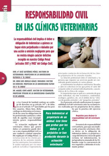 responsabilidad civil en las clínicas veterinarias - Colegio de ...