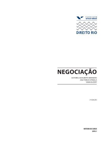 NEGOCIAÇÃO - Cadernos Colaborativos - Fundação Getulio Vargas