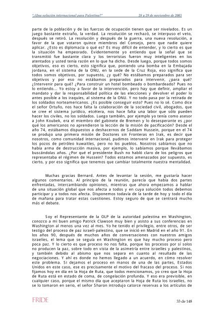 “¿Una solución internacional para Palestina?” - 28 y 29 de ... - FRIDE