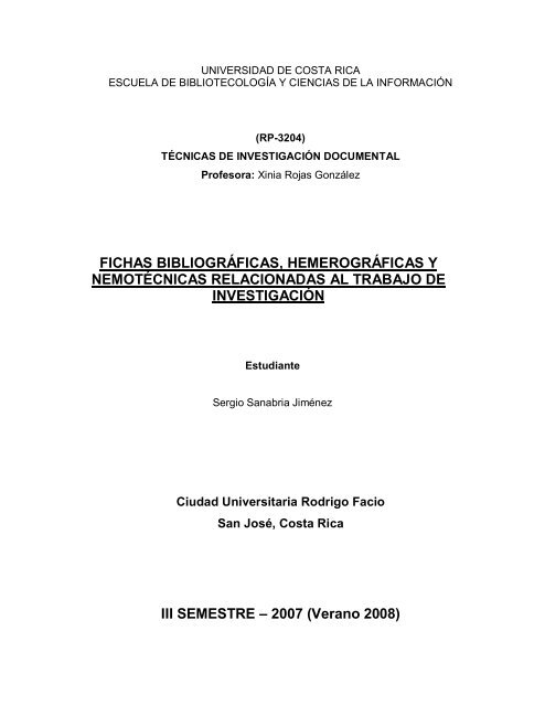 Fichas Bibliograficas Hemerograficas Y Nemotecnicas Fileden Com