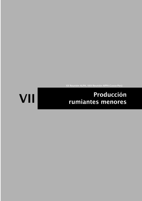 Producción rumiantes menores